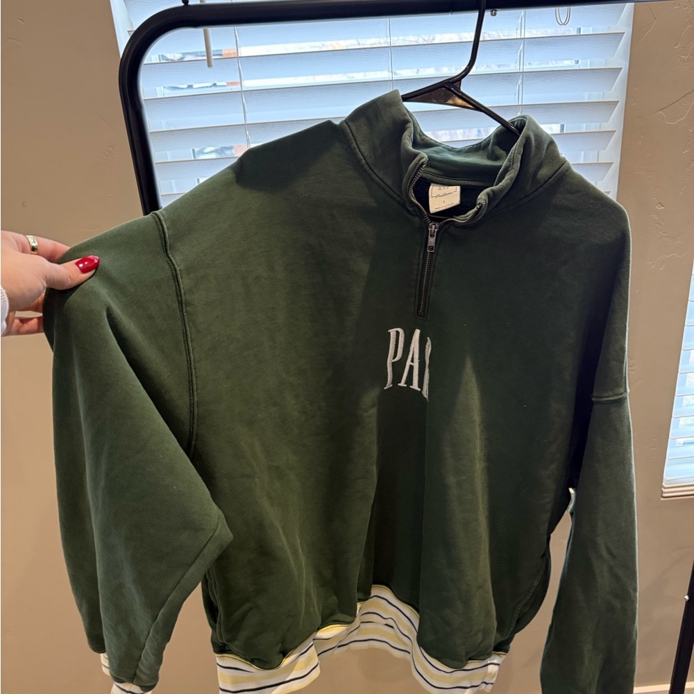 GAP Forest Green Zip-Up Sweater